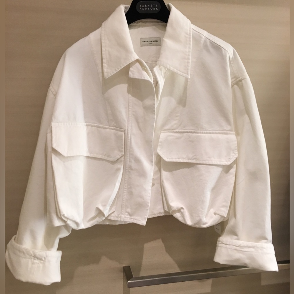 Dries Van Noten white denim jacket